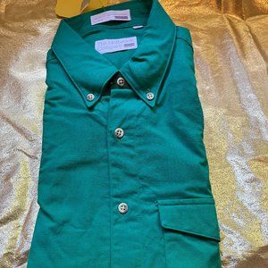 Men's Medium Green long sleeve button down shirt